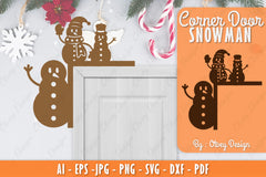 Snowman Door Corner Lasercut SVG Bundle 18 - CraftNest - Digital Crafting and Art