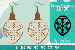 Snowflake Earring Lasercut SVG Bundle 158 - CraftNest - Digital Crafting and Art