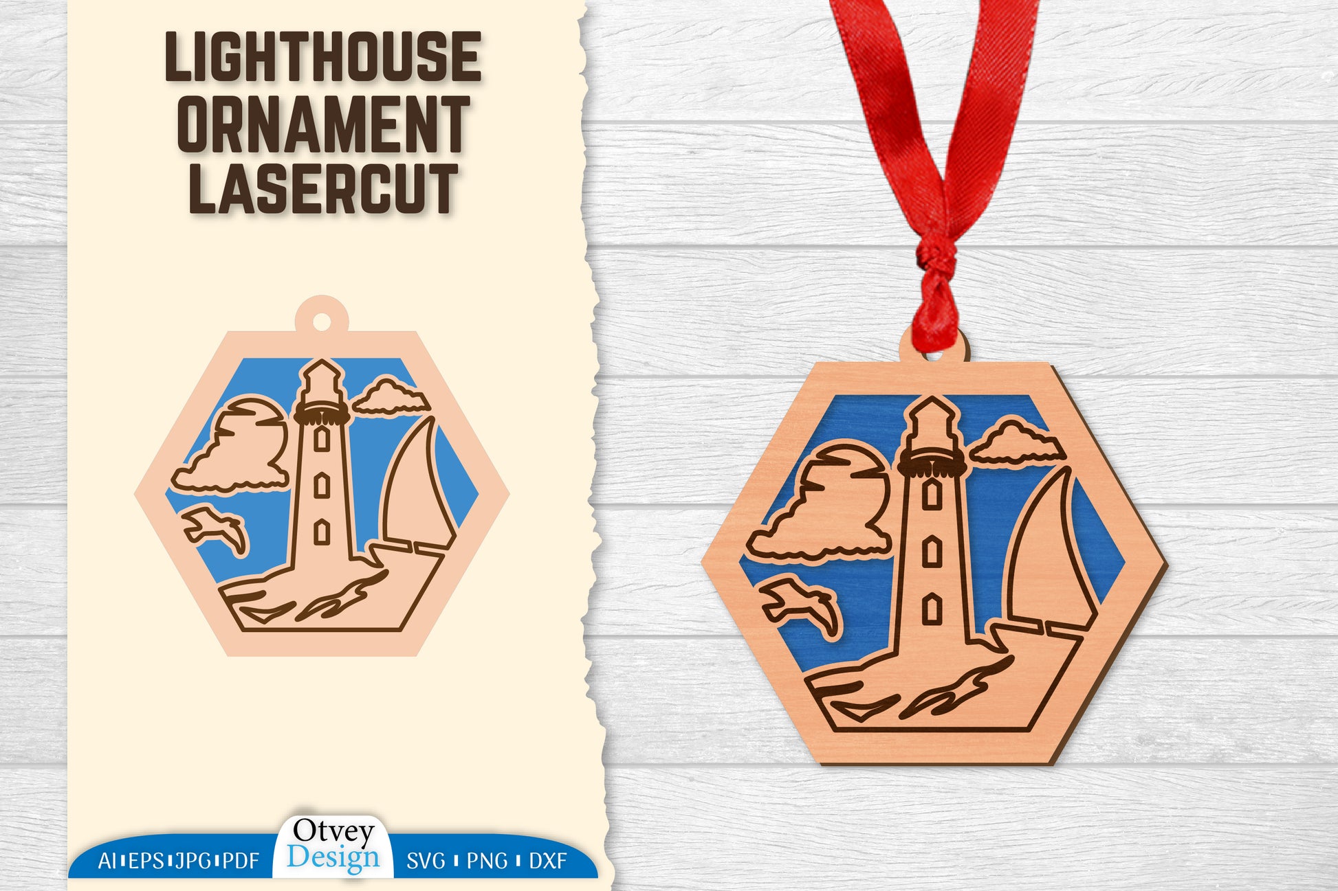 Lighthouse Lasercut Ornament SVG Bundle 46 - CraftNest - Digital Crafting and Art
