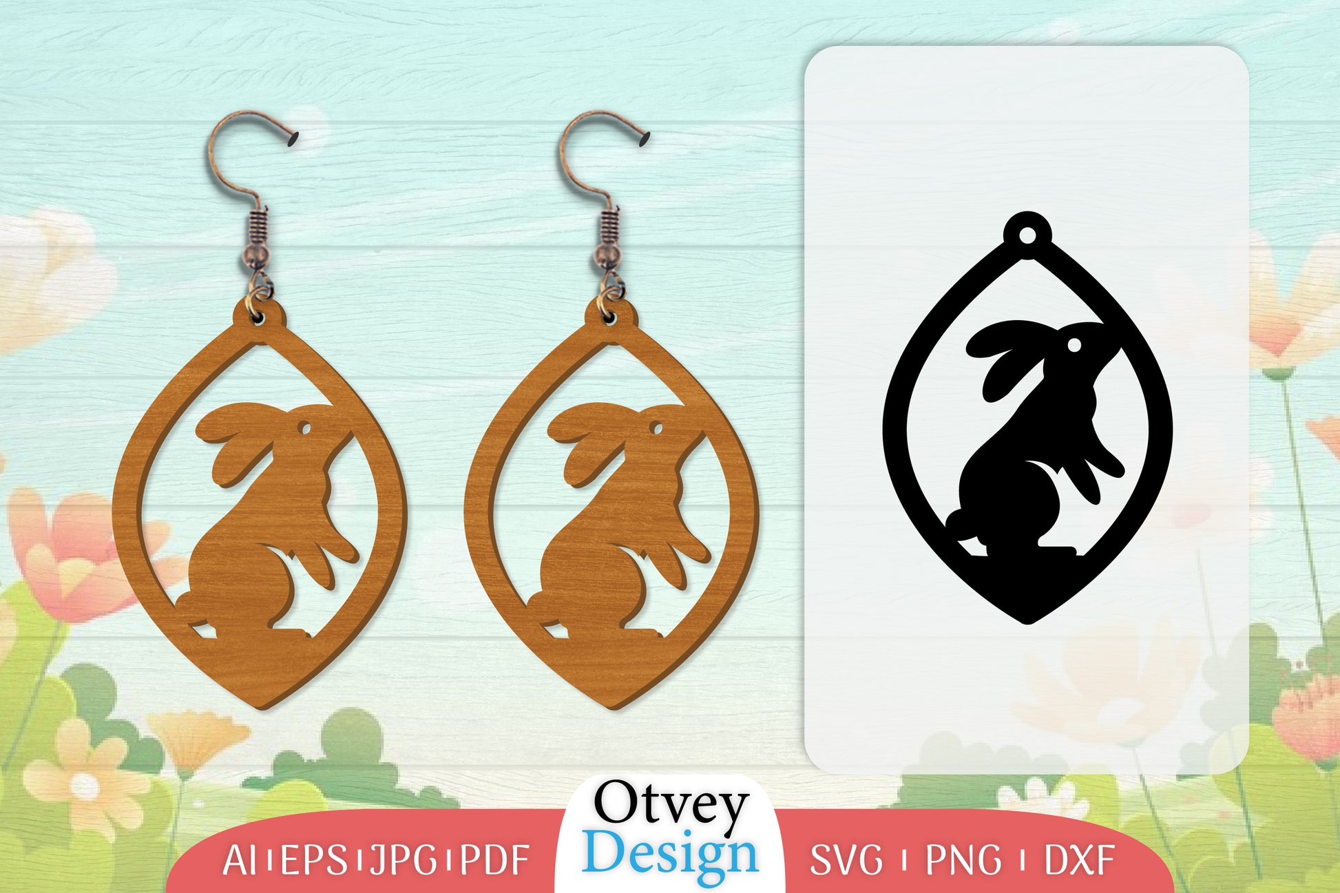Earring Rabbit Lasercut SVG Bundle 43 - CraftNest - Digital Crafting and Art