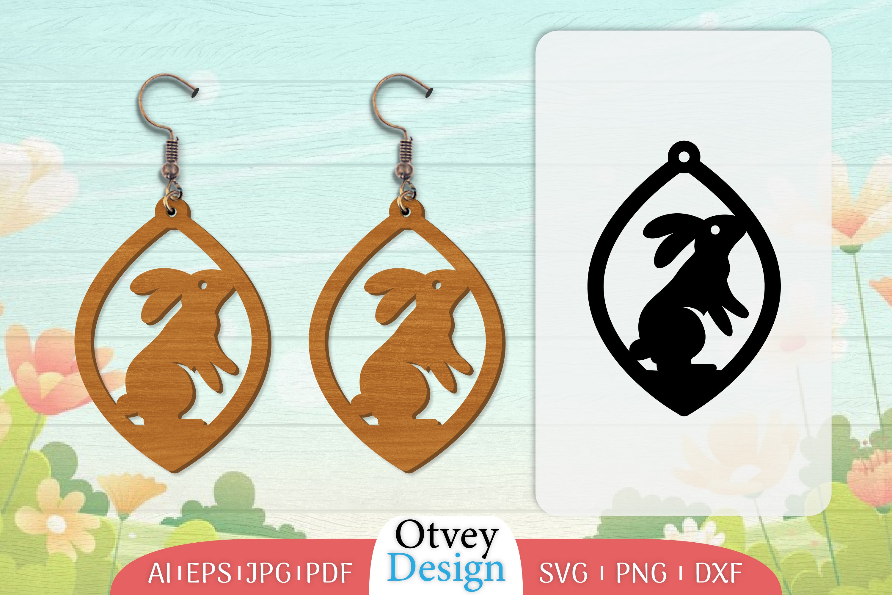 Earring Rabbit Lasercut SVG Bundle 43 - CraftNest - Digital Crafting and Art