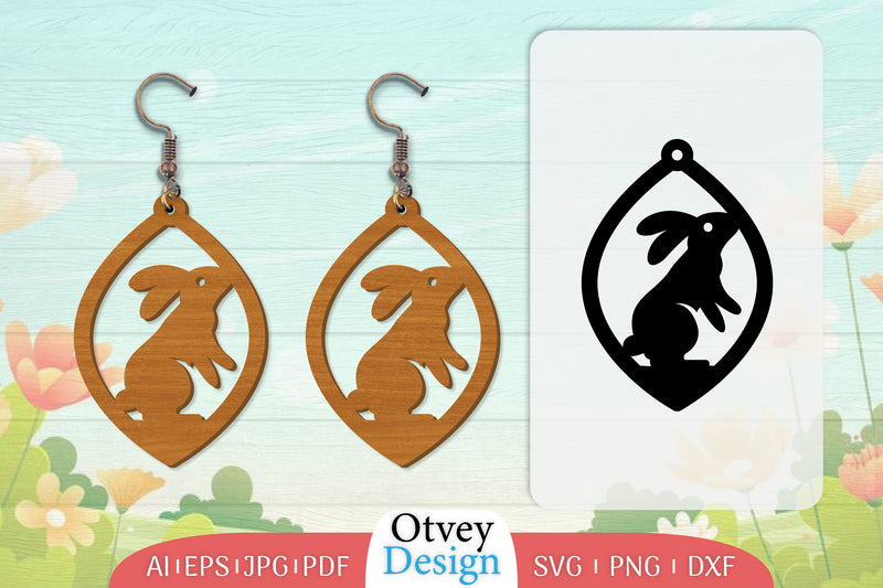 Earring Rabbit Lasercut SVG Bundle 43 - CraftNest - Digital Crafting and Art