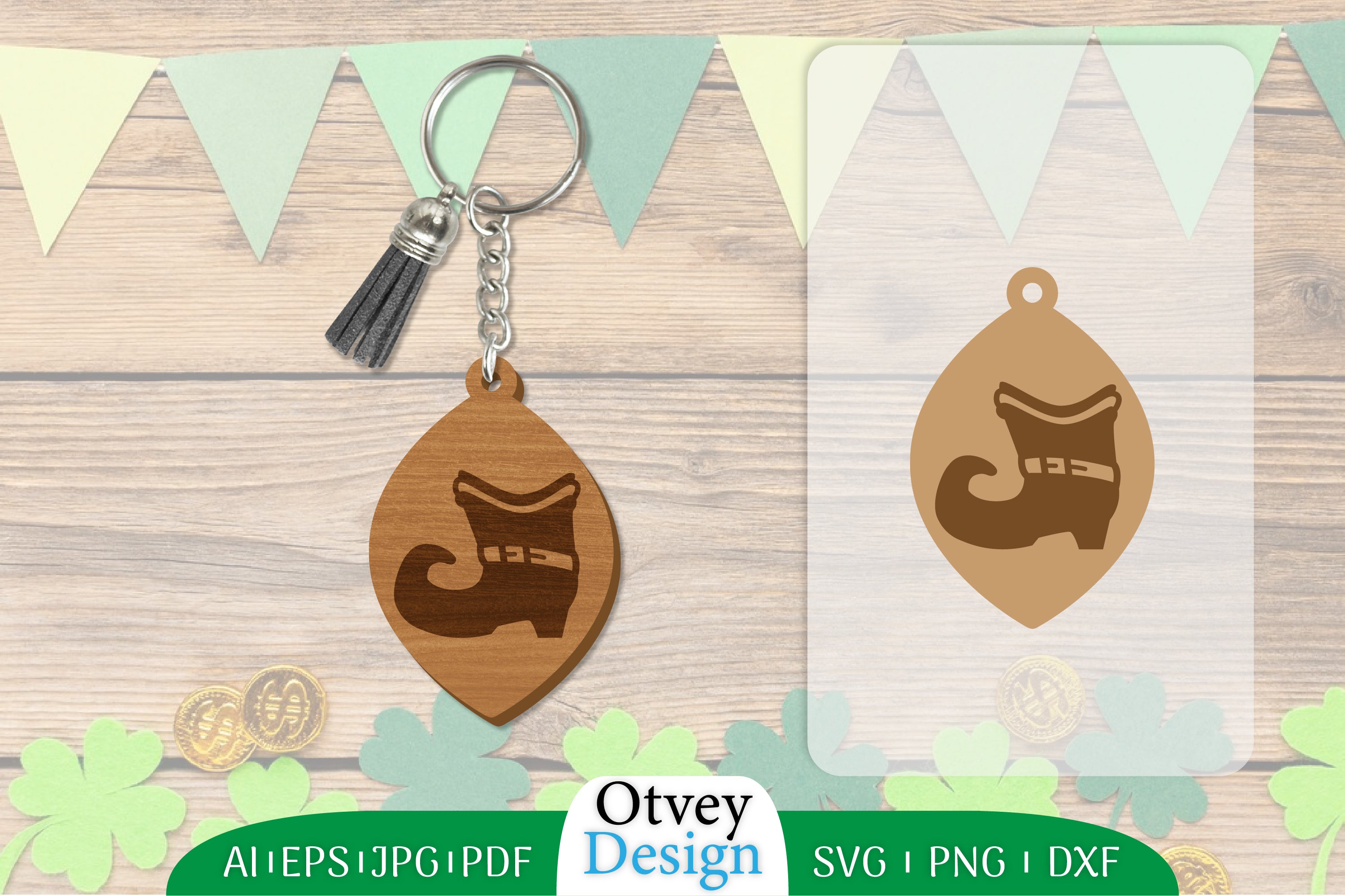 St Patrick's Day Keychain Lasercut SVG Bundle 19 - CraftNest - Digital Crafting and Art