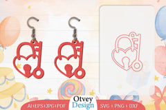 Birthday Earrings Lasercut SVG Bundle 25 - CraftNest - Digital Crafting and Art