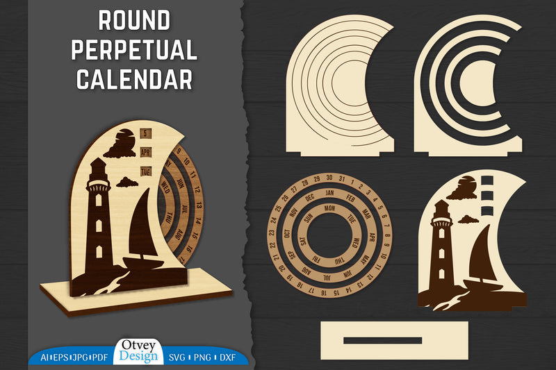 Perpetual Calendar Lasercut SVG Bundle - CraftNest - Digital Crafting and Art
