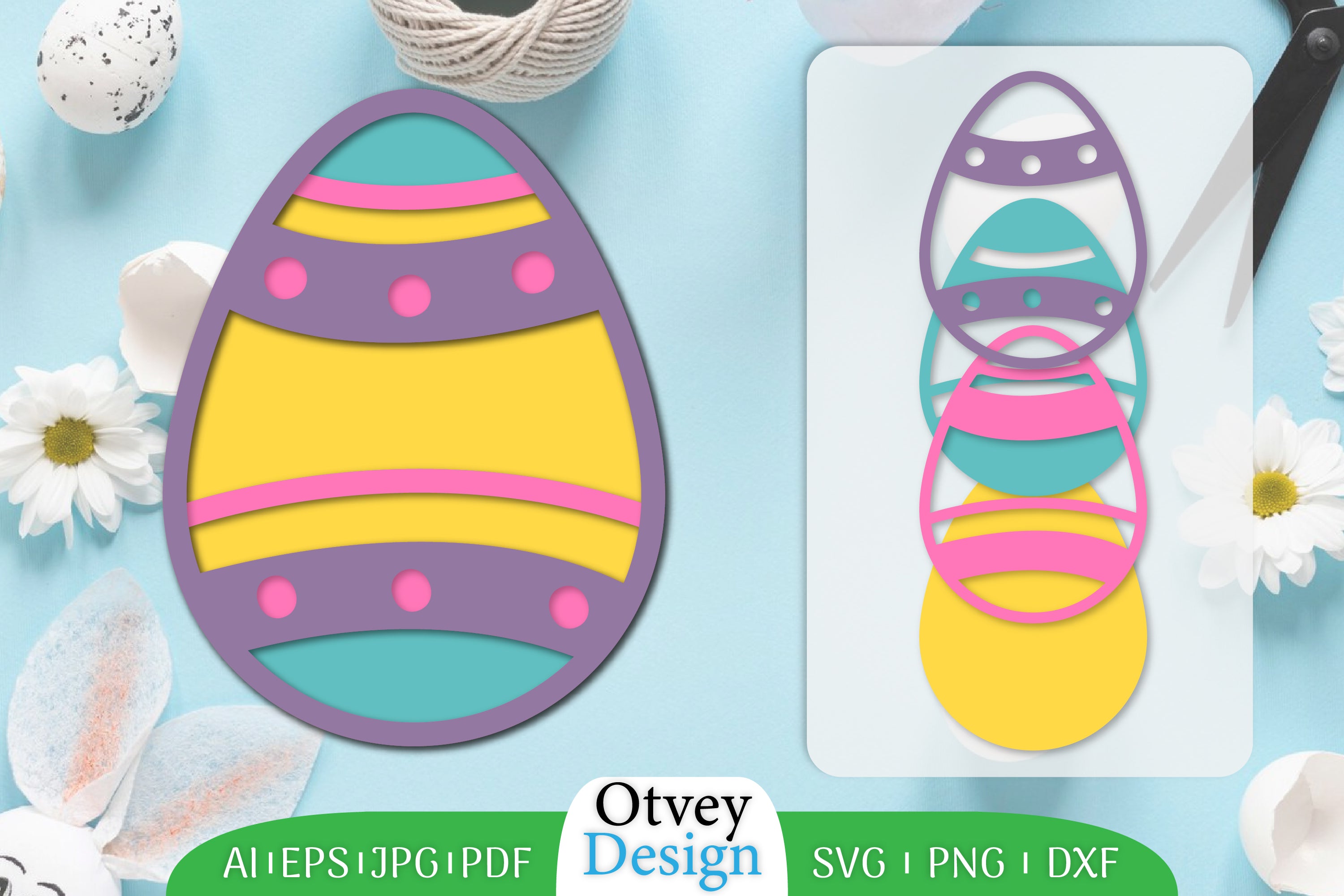 595 Easter Eggs SVG Bundle - CraftNest - Digital Crafting and Art