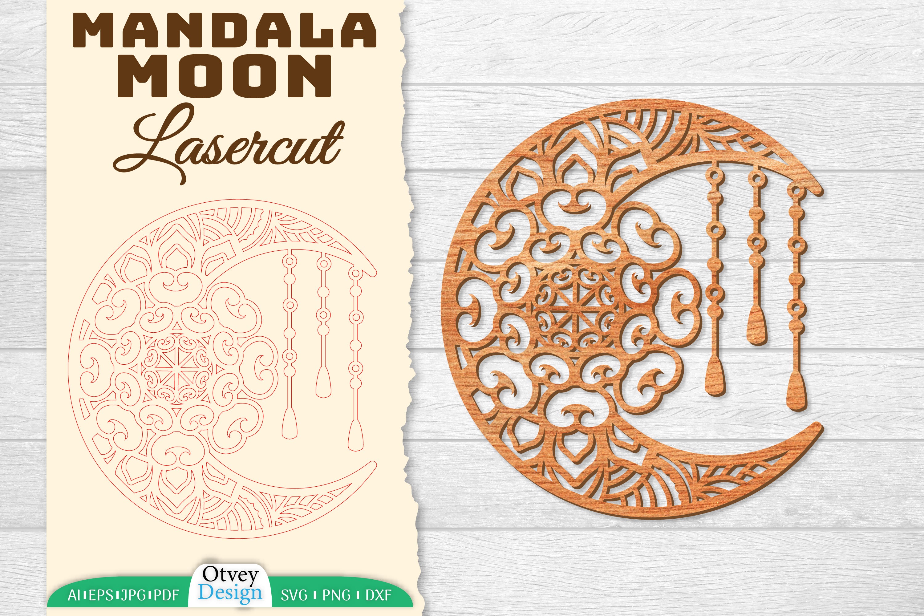 Moon Mandala Lasercut SVG Bundle 7 - CraftNest - Digital Crafting and Art