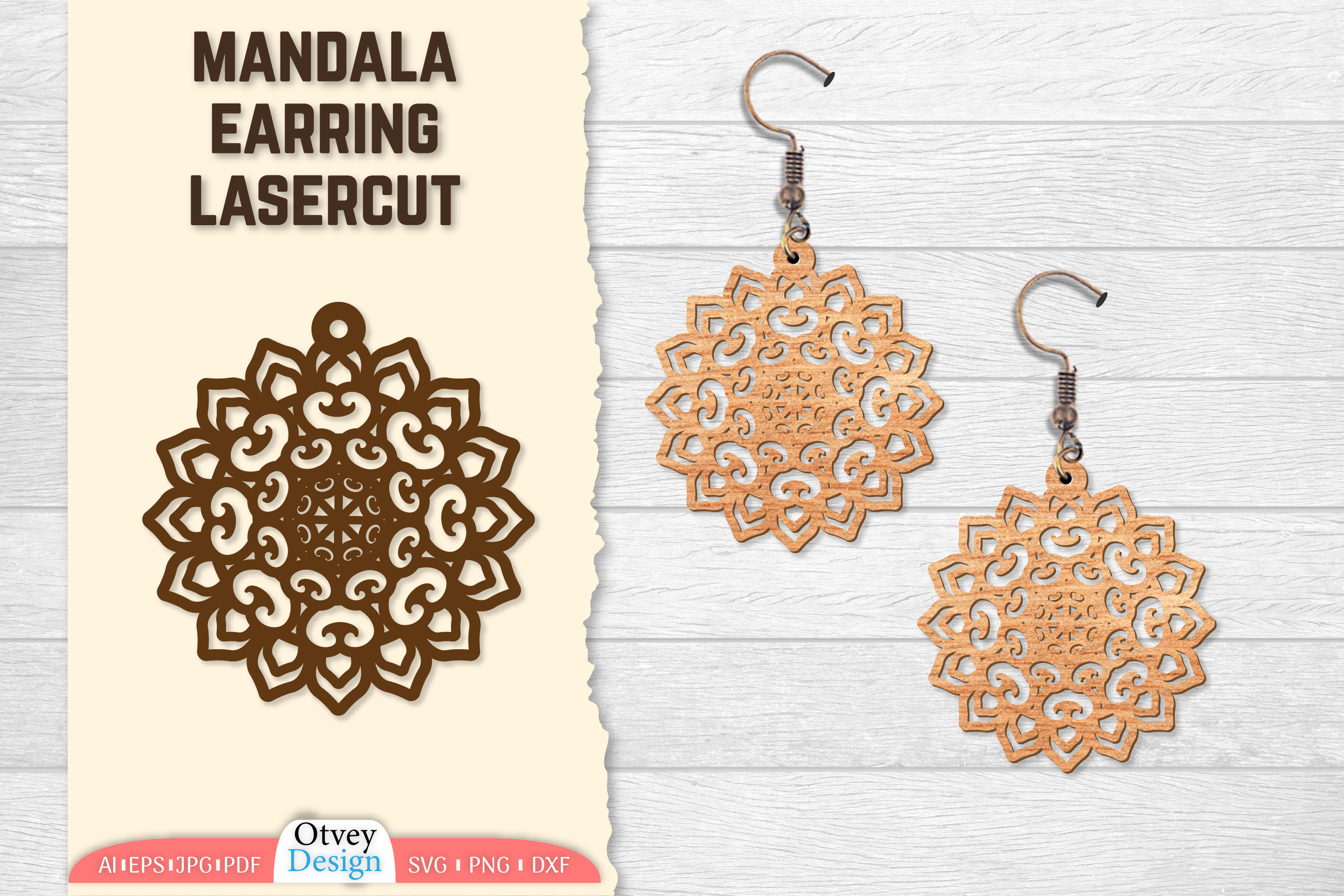 Earring Mandala Lasercut SVG Bundle 7 - CraftNest - Digital Crafting and Art