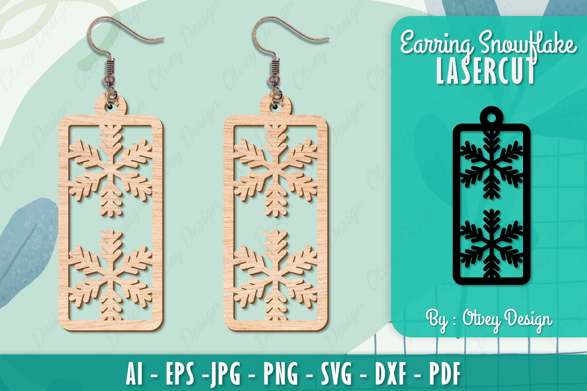 Snowflake Earring Lasercut SVG Bundle 30 - CraftNest - Digital Crafting and Art