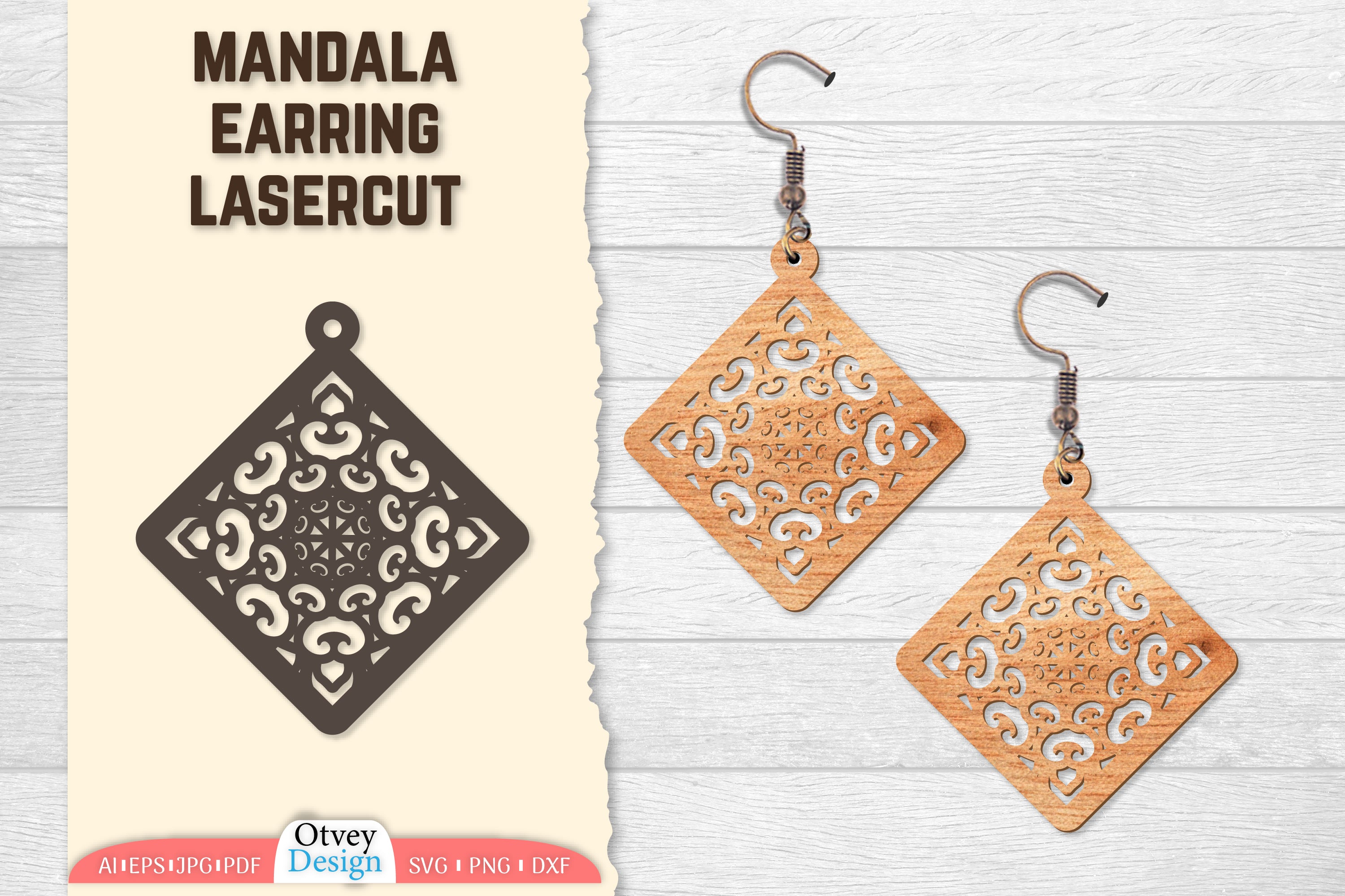 Earring Mandala Lasercut SVG Bundle 14 - CraftNest - Digital Crafting and Art