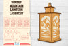 Sunset Mountain Lamp Lasercut SVG Bundle