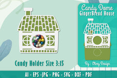 Gingerbread House Candy Holder SVG Bundle 10 - CraftNest - Digital Crafting and Art