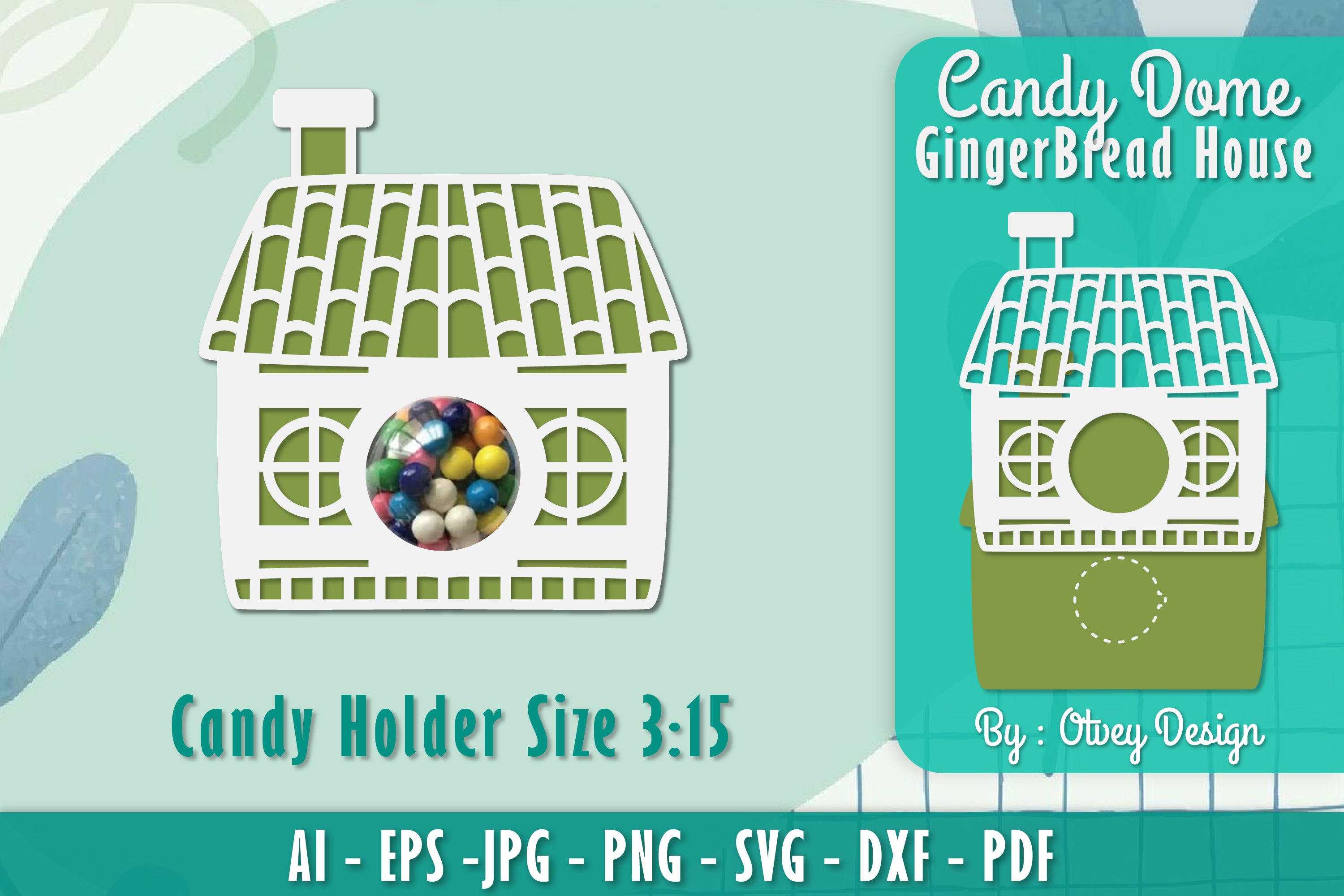 Gingerbread House Candy Holder SVG Bundle 10 - CraftNest - Digital Crafting and Art
