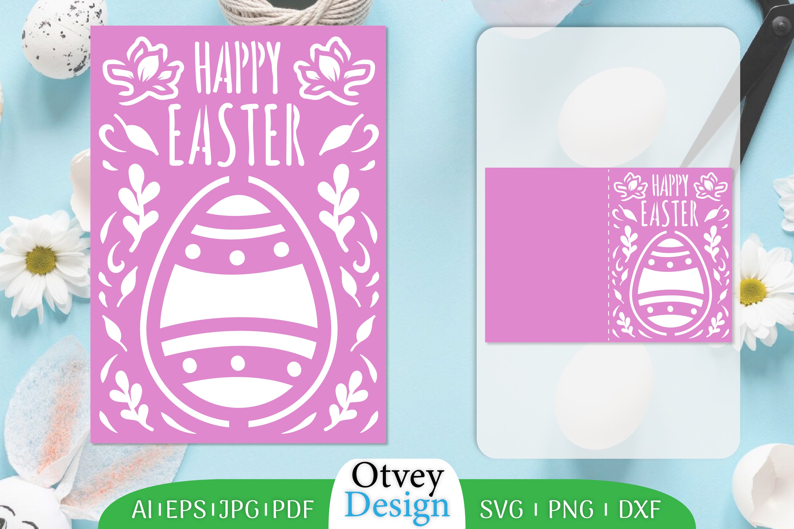 Happy Easter Greeting Card SVG Bundle 10 - CraftNest - Digital Crafting and Art