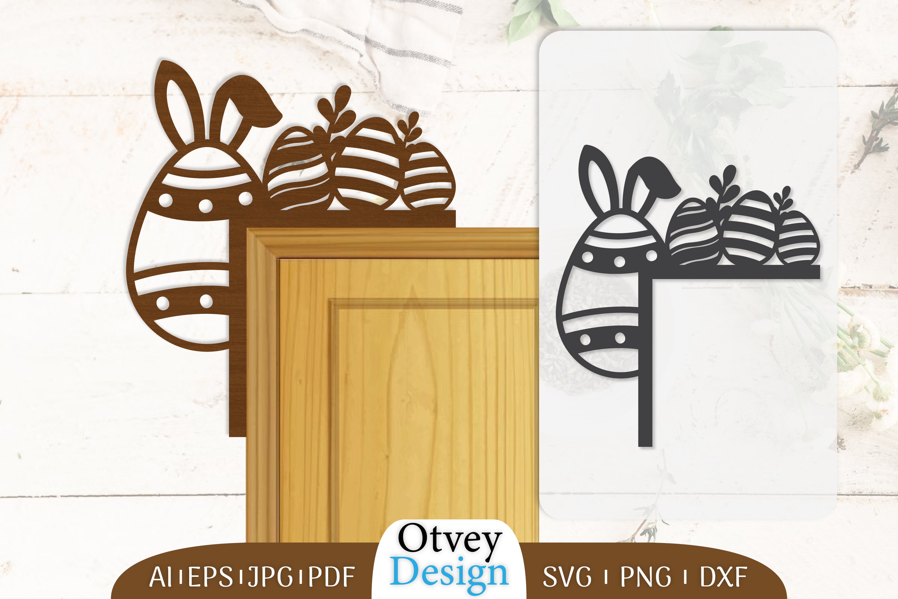 Door Corner Happy Easter Egg Lasercut SVG Bundle 7 - CraftNest - Digital Crafting and Art