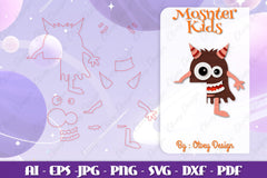 Monster Kids Corner Door Lasercut SVG Bundle 8 - CraftNest - Digital Crafting and Art