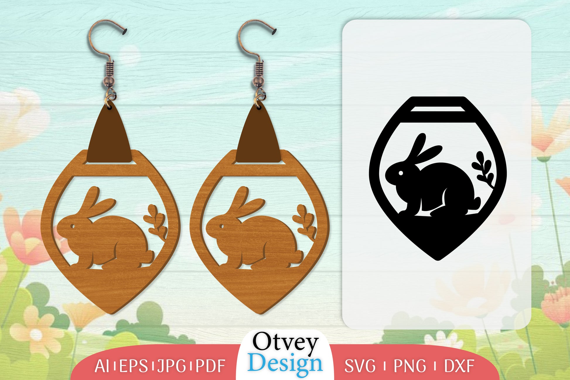 Earring Rabbit Lasercut SVG Bundle 53 - CraftNest - Digital Crafting and Art