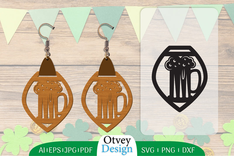 St Patrick's Day Earring Lasercut SVG Bundle 68 - CraftNest - Digital Crafting and Art