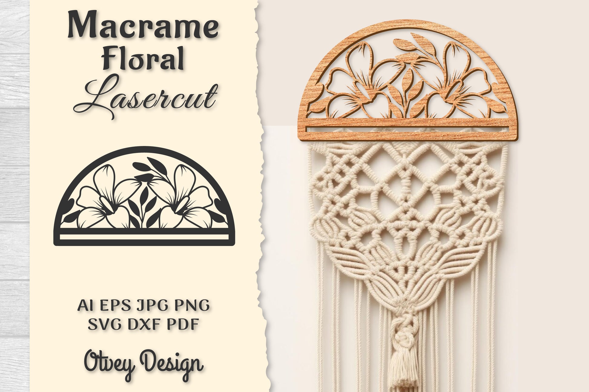 Macrame Frame Floral Lasercut SVG Bundle 8 - CraftNest - Digital Crafting and Art