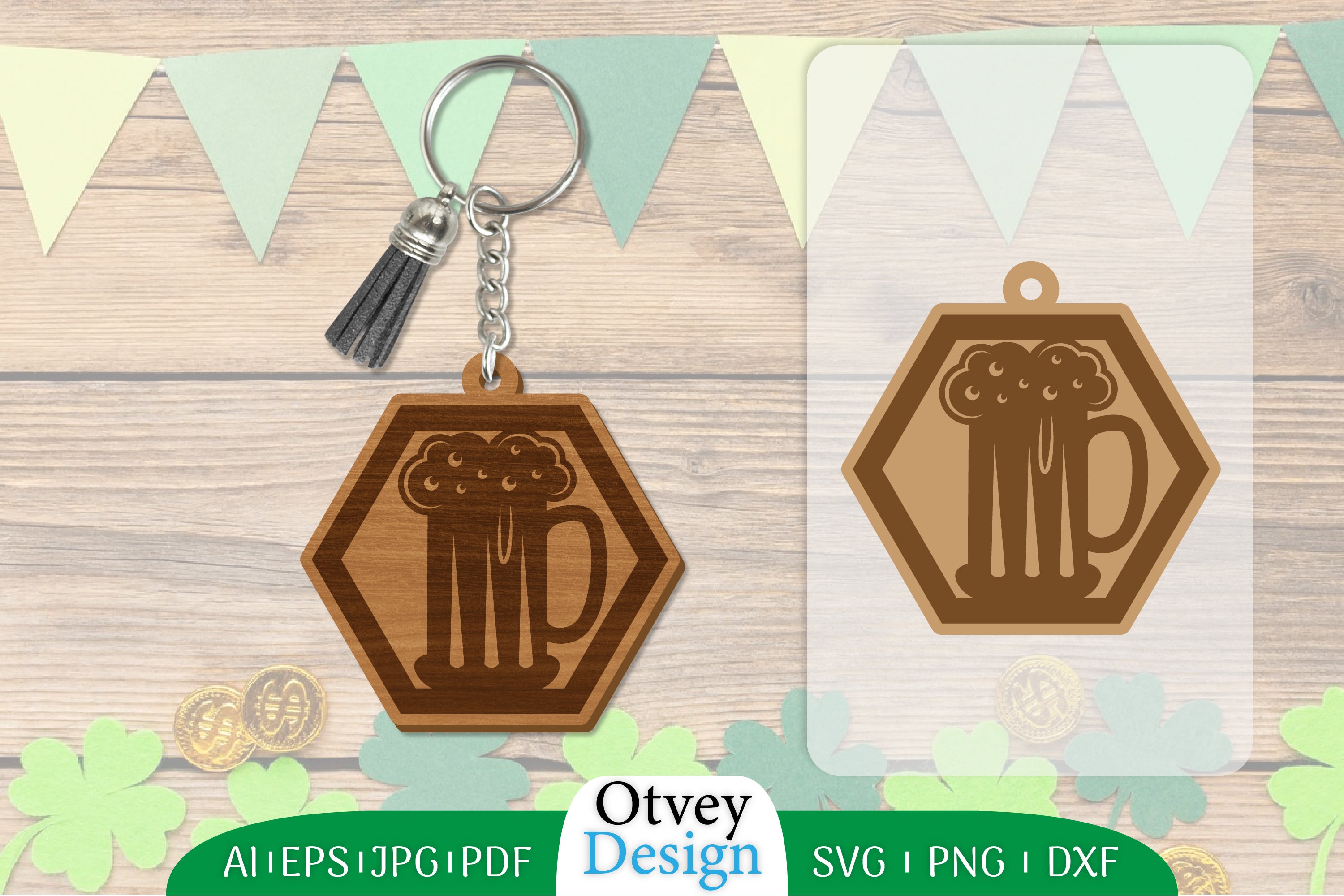 St Patrick's Day Keychain SVG Bundle 88 - CraftNest - Digital Crafting and Art