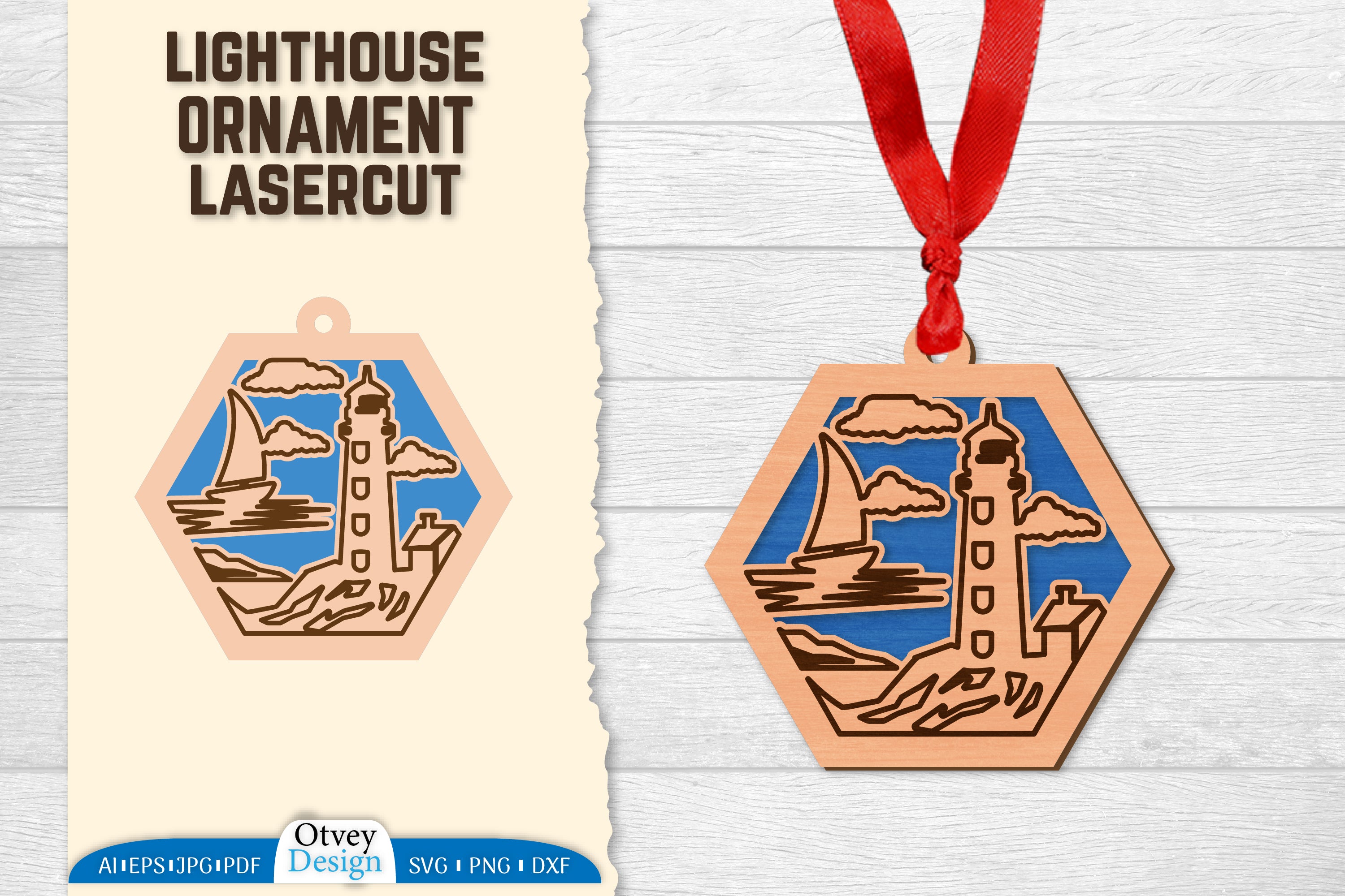 Lighthouse Lasercut Ornament SVG Bundle 47 - CraftNest - Digital Crafting and Art