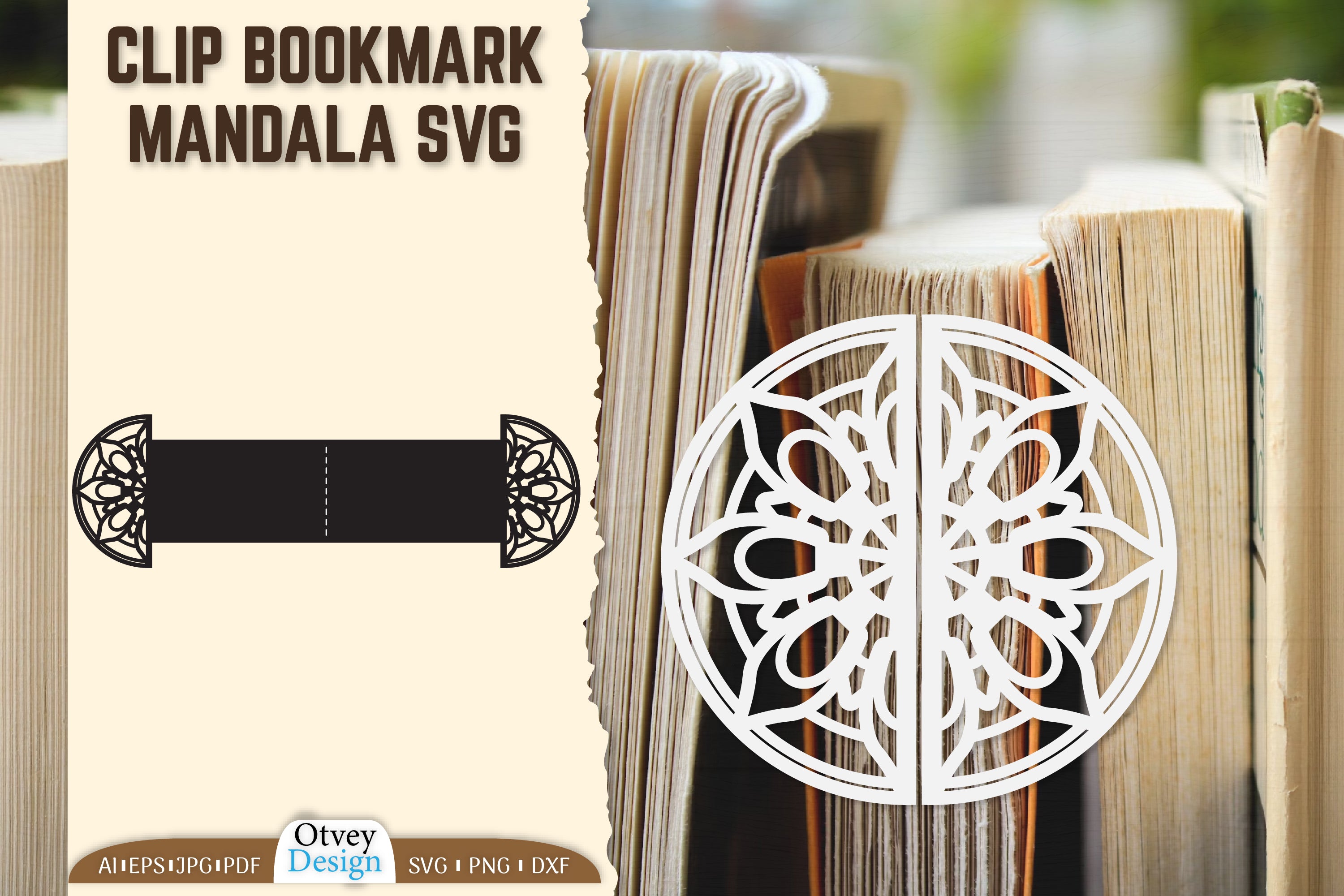 Cutout Bookmark Mandala SVG Bundle 7 - CraftNest - Digital Crafting and Art