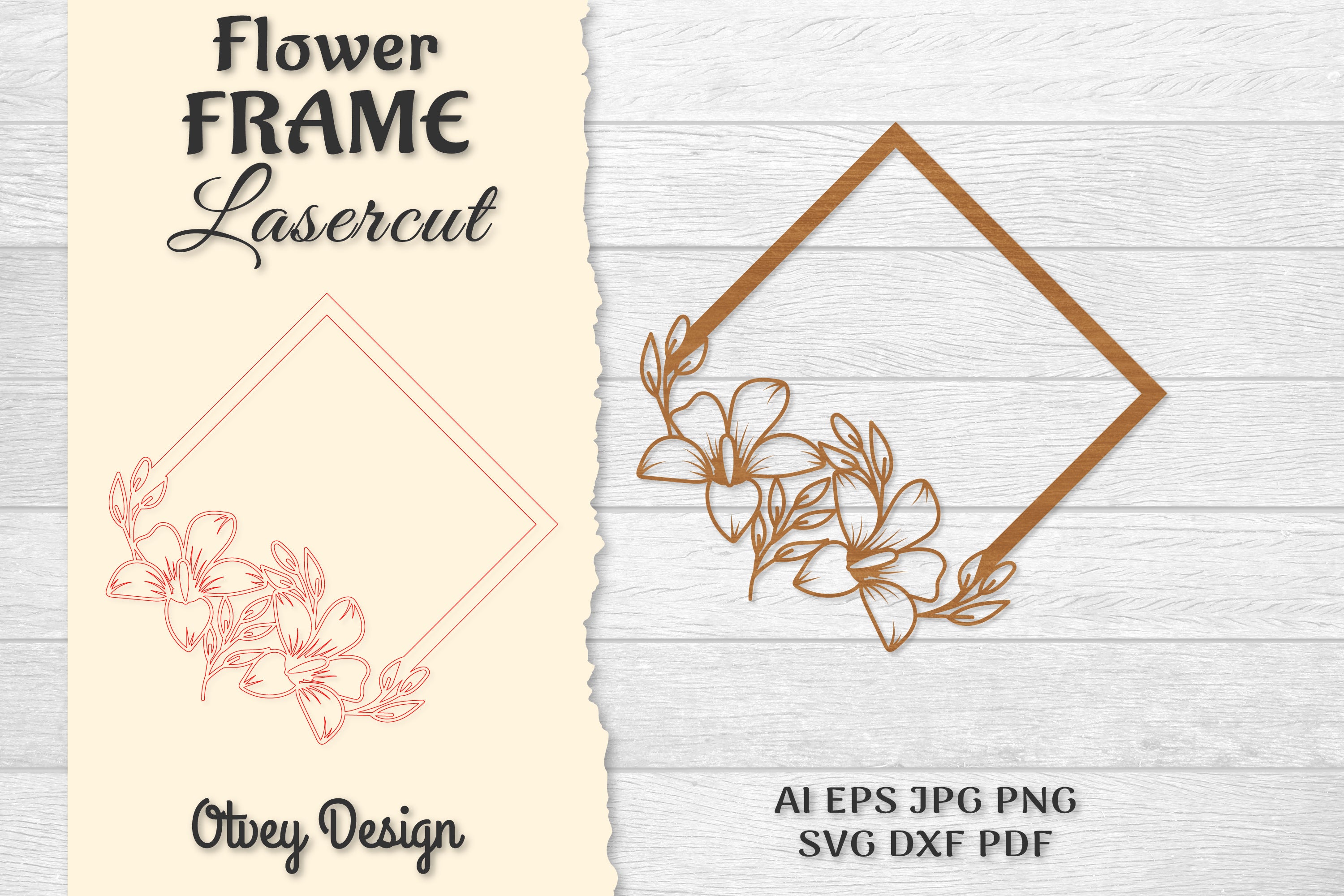 5 Frame Flower Lasercut SVG Bundle 8 - CraftNest - Digital Crafting and Art