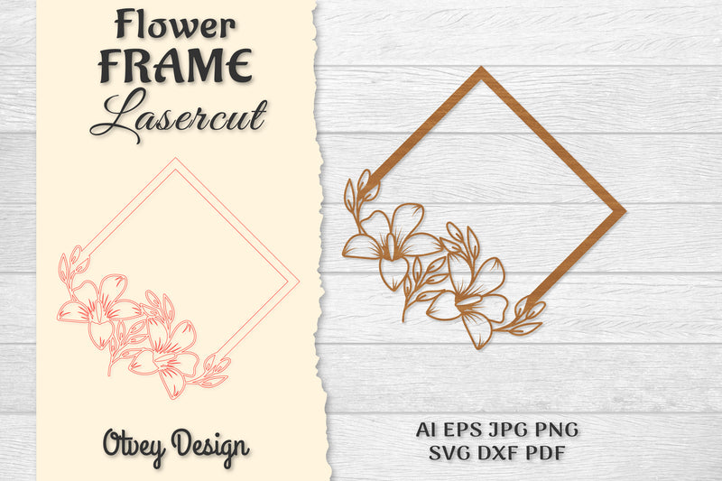 5 Frame Flower Lasercut SVG Bundle 8 - CraftNest - Digital Crafting and Art