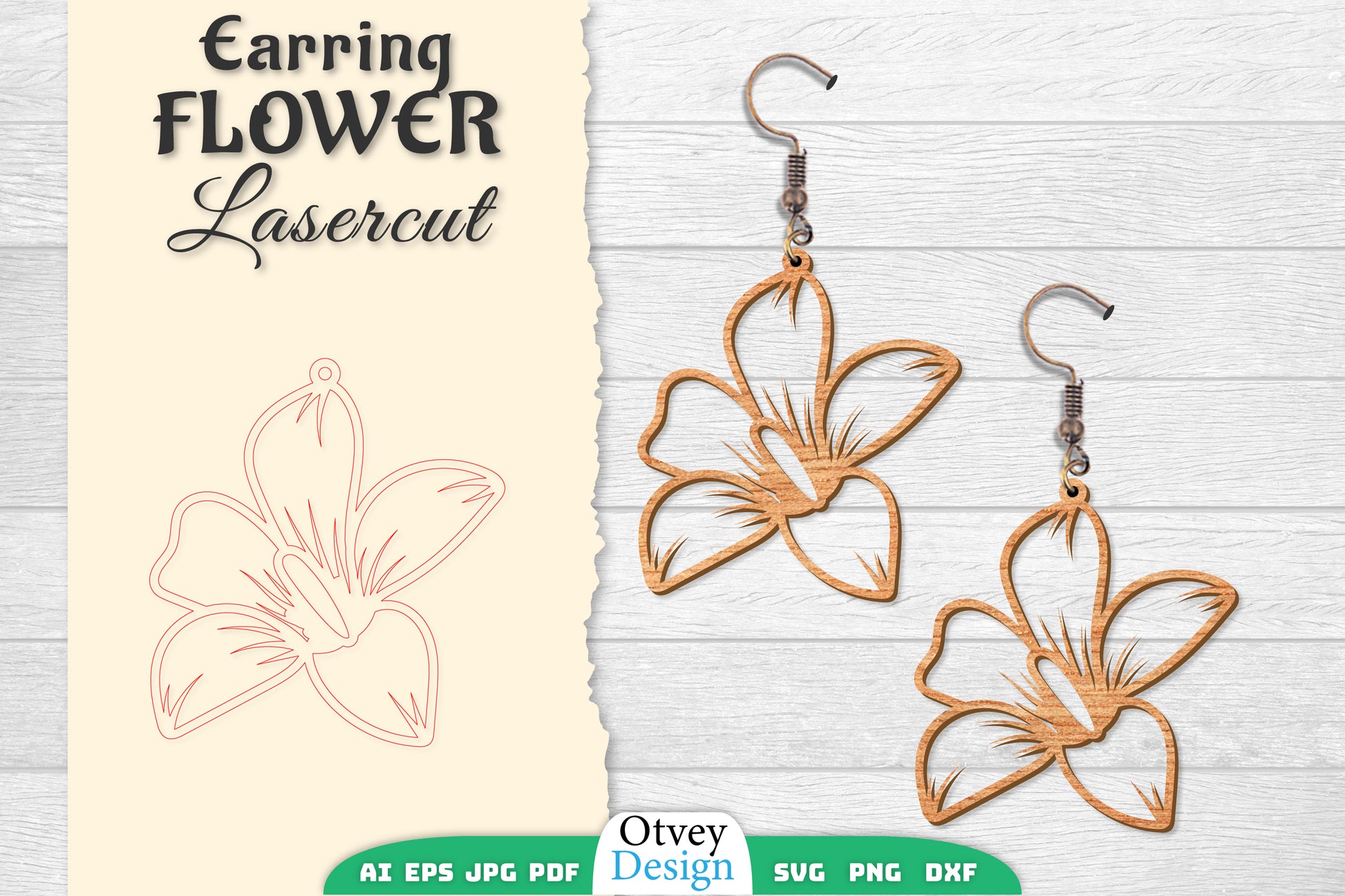 Earring Flower Lasercut SVG Bundle 8 - CraftNest - Digital Crafting and Art