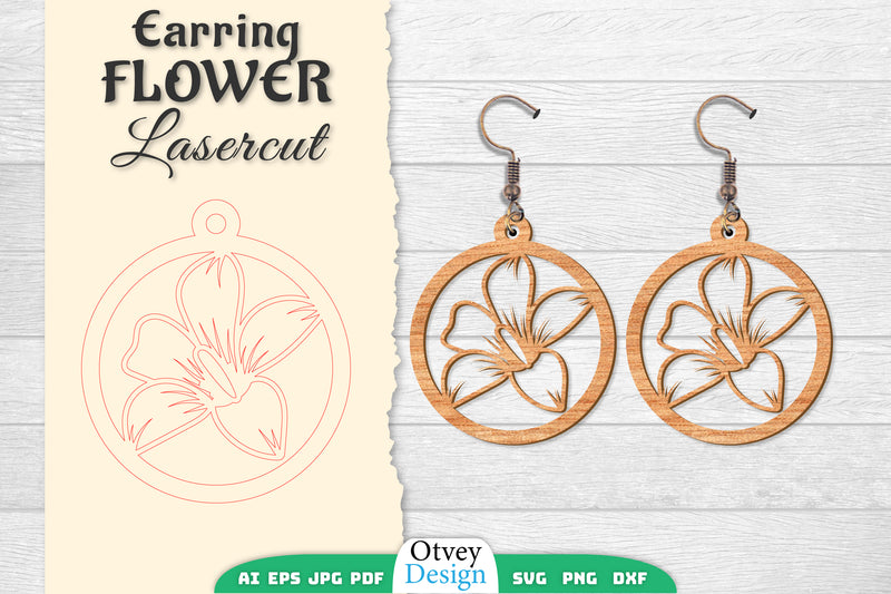 Earring Flower Lasercut SVG Bundle 22 - CraftNest - Digital Crafting and Art