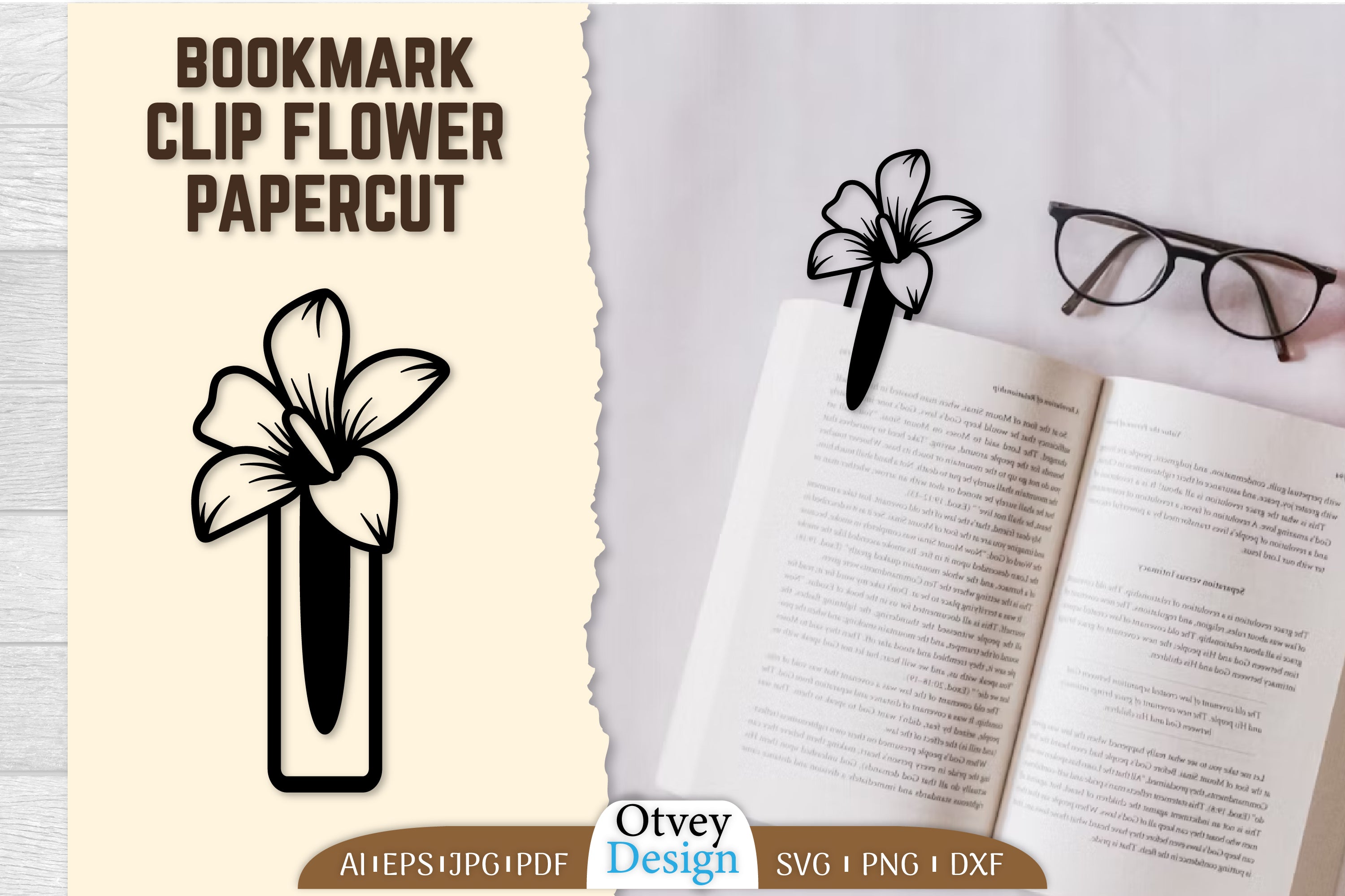 Clip Bookmark Flower SVG Bundle 8 - CraftNest - Digital Crafting and Art