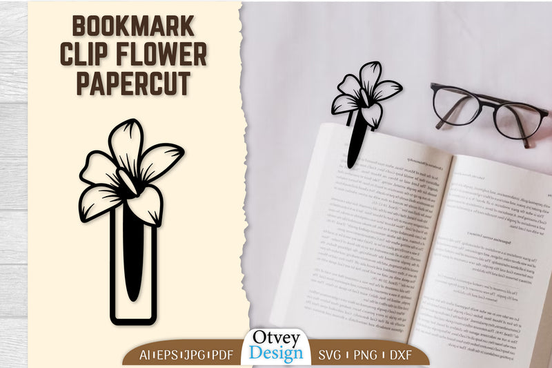 Clip Bookmark Flower SVG Bundle 8 - CraftNest - Digital Crafting and Art