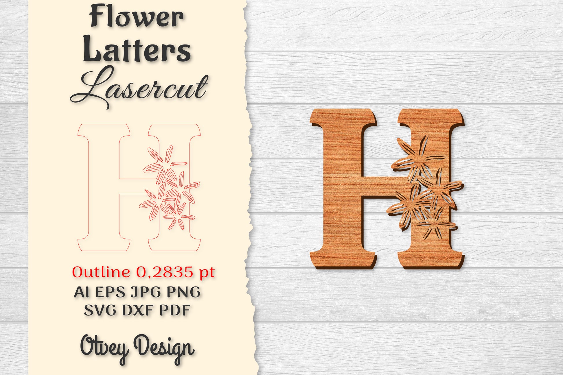 Flower Letters Laser Cut SVG Bundle 53 - CraftNest - Digital Crafting and Art