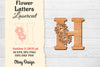 Flower Letters Laser Cut File SVG Bundle