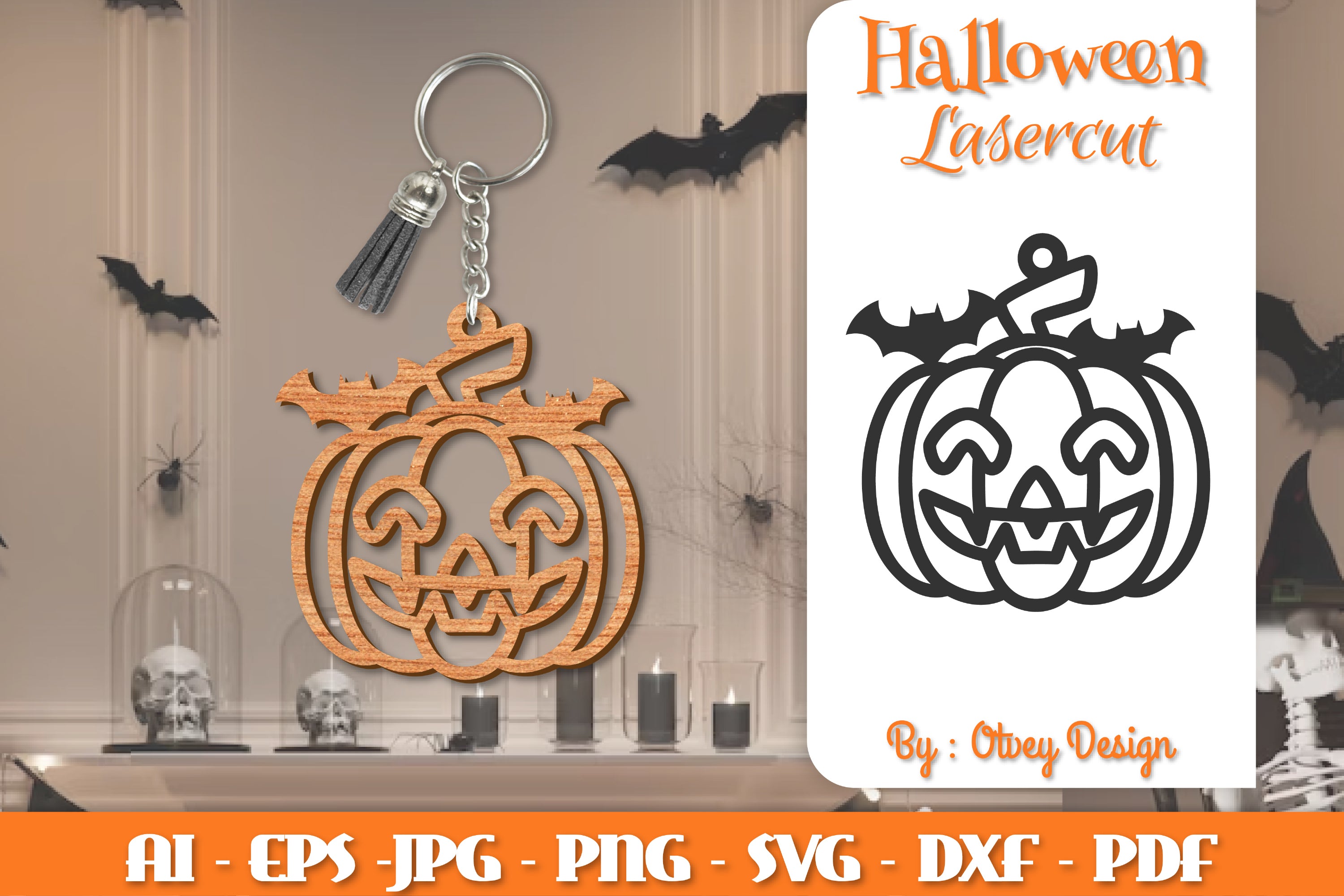 Keychain Halloween Lasercut SVG Bundle 2211 - CraftNest - Digital Crafting and Art