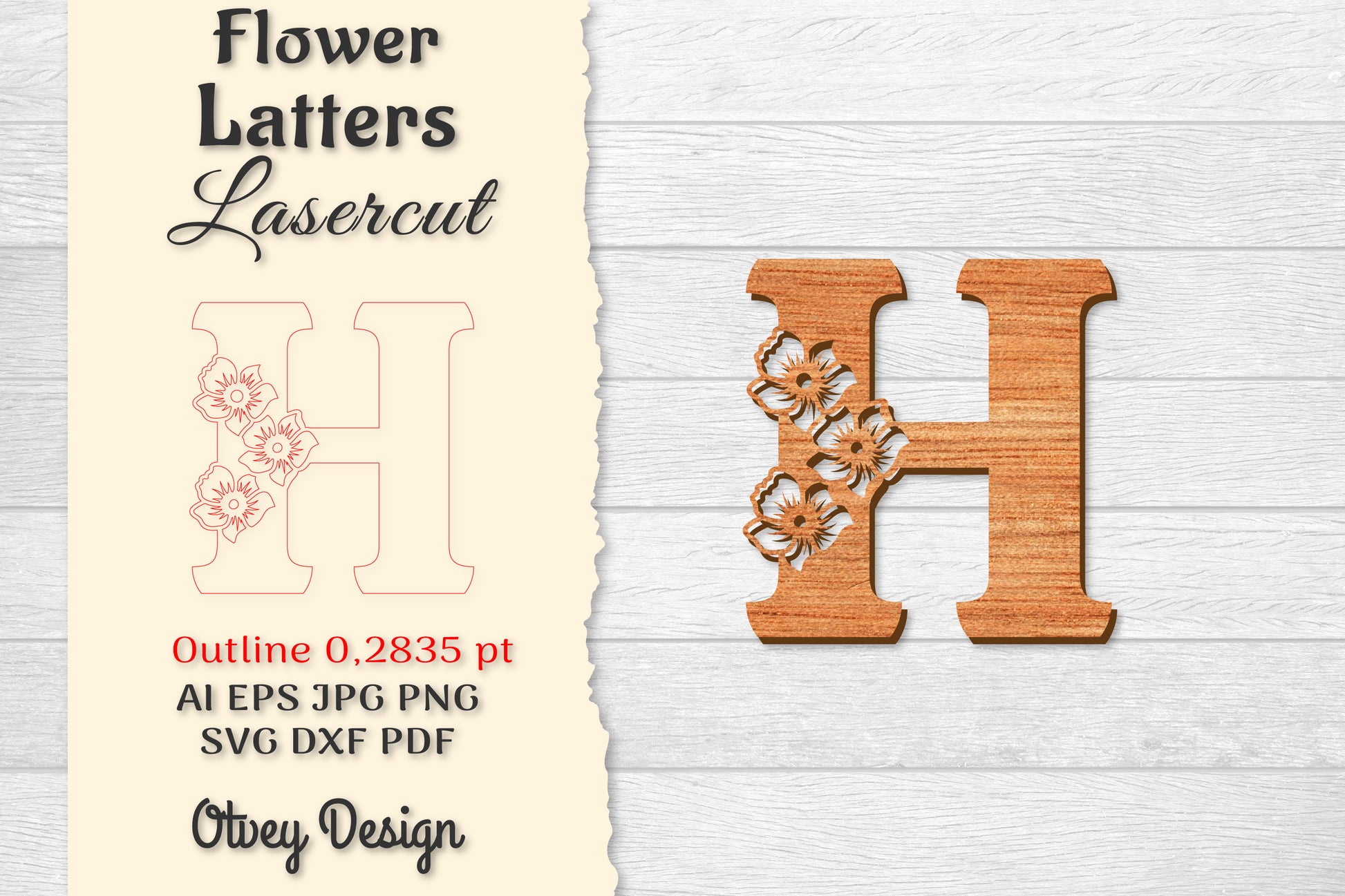 Flower Letters Laser Cut File SVG Bundle 110 - CraftNest - Digital Crafting and Art