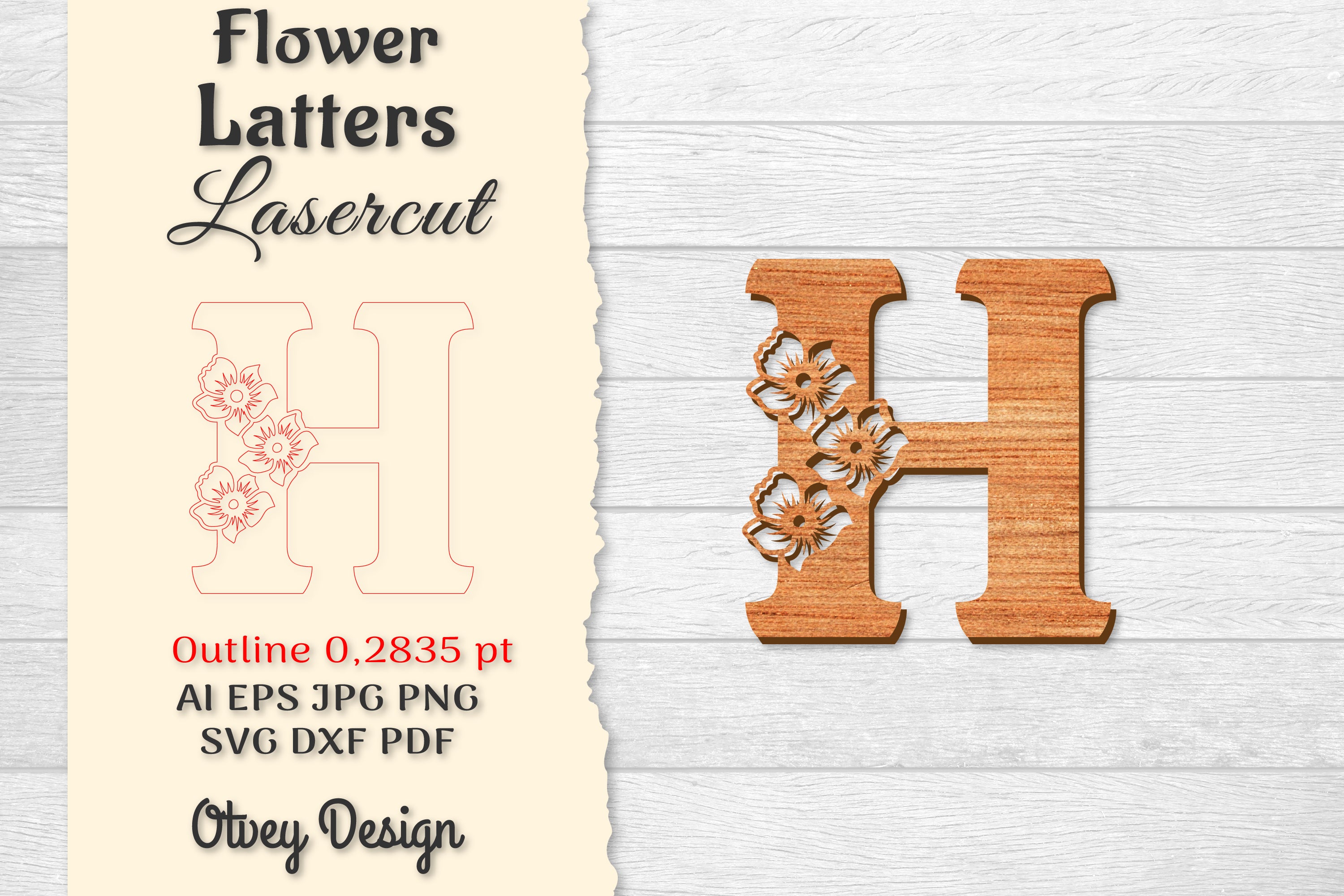 Flower Letters Laser Cut File SVG Bundle 110 - CraftNest - Digital Crafting and Art