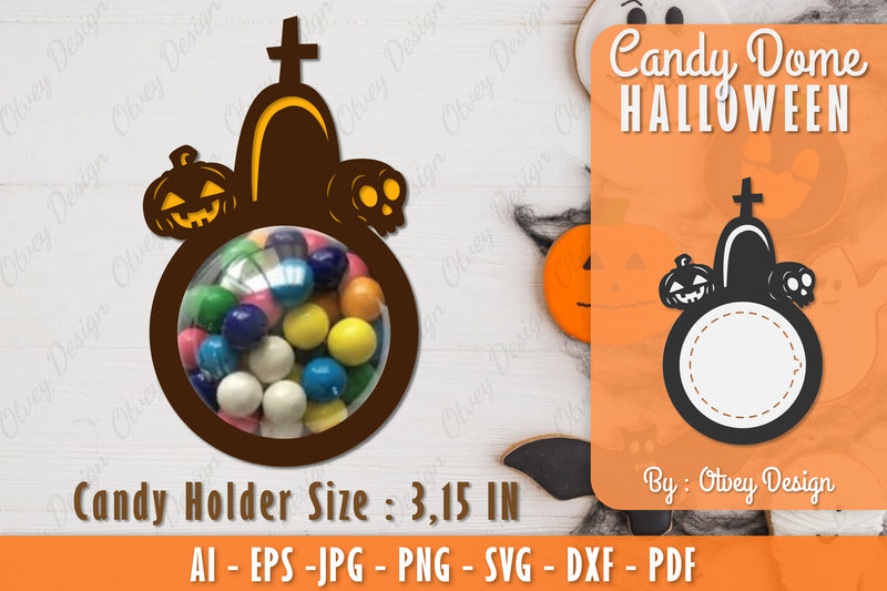 Halloween Candy Dome SVG Bundle 24 - CraftNest - Digital Crafting and Art