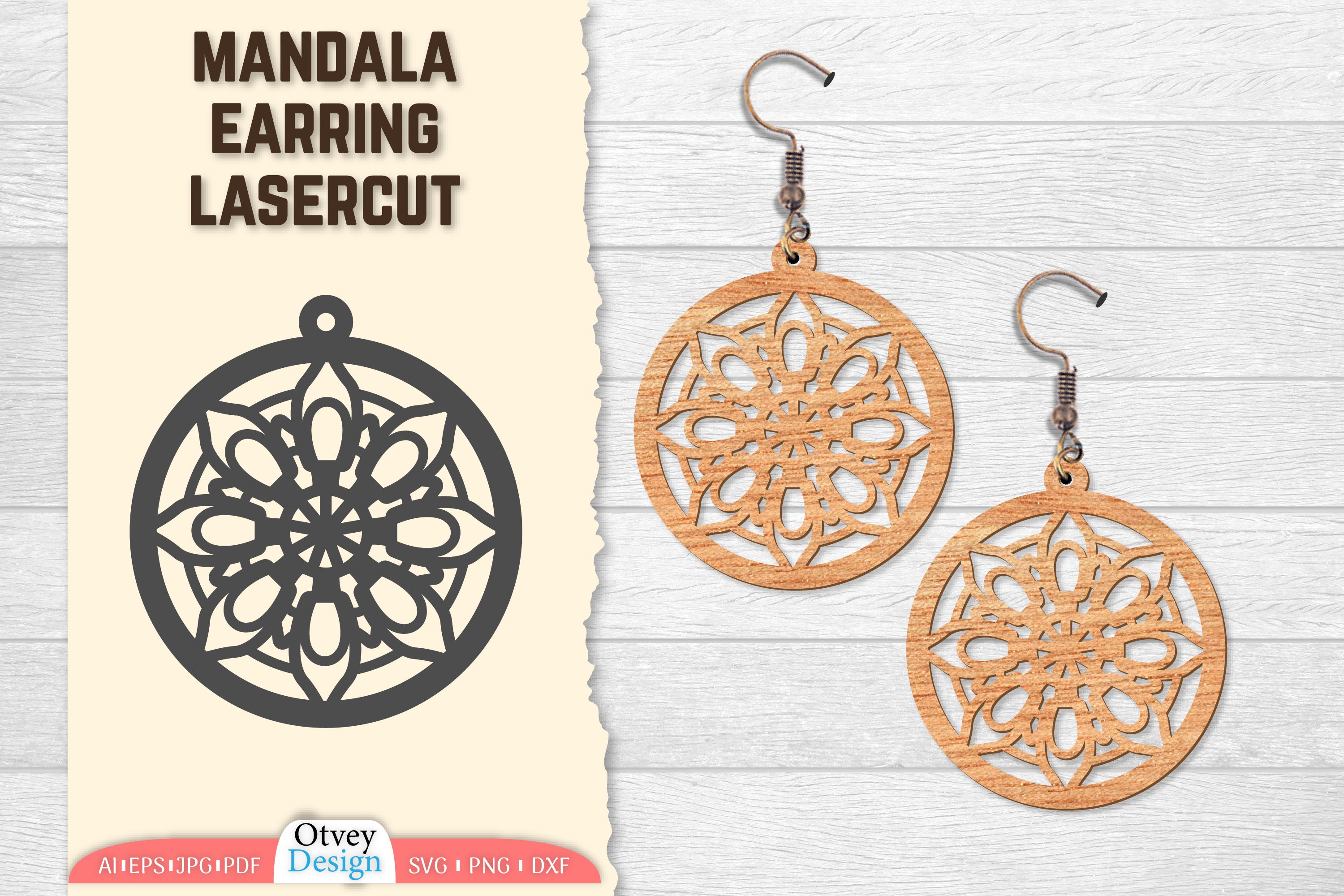 Earring Mandala Lasercut SVG Bundle 23 - CraftNest - Digital Crafting and Art