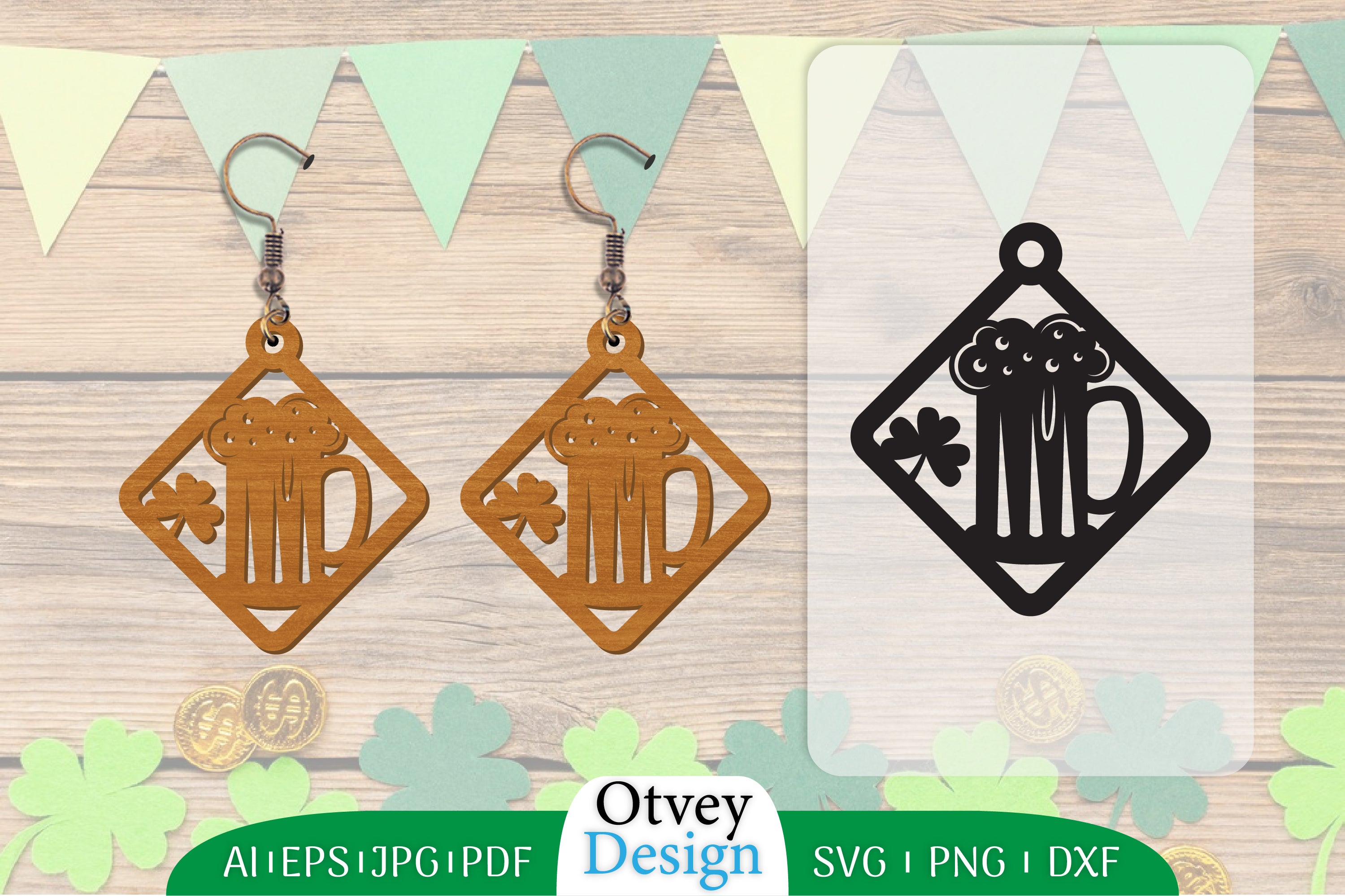 St Patrick's Day Earring Lasercut SVG Bundle 42 - CraftNest - Digital Crafting and Art