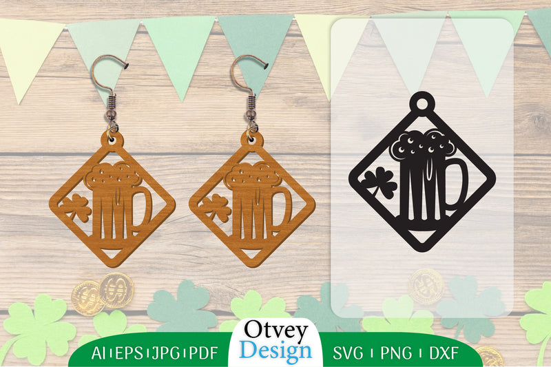 St Patrick's Day Earring Lasercut SVG Bundle 42 - CraftNest - Digital Crafting and Art