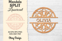 Mandala Split Lasercut SVG Bundle 8 - CraftNest - Digital Crafting and Art