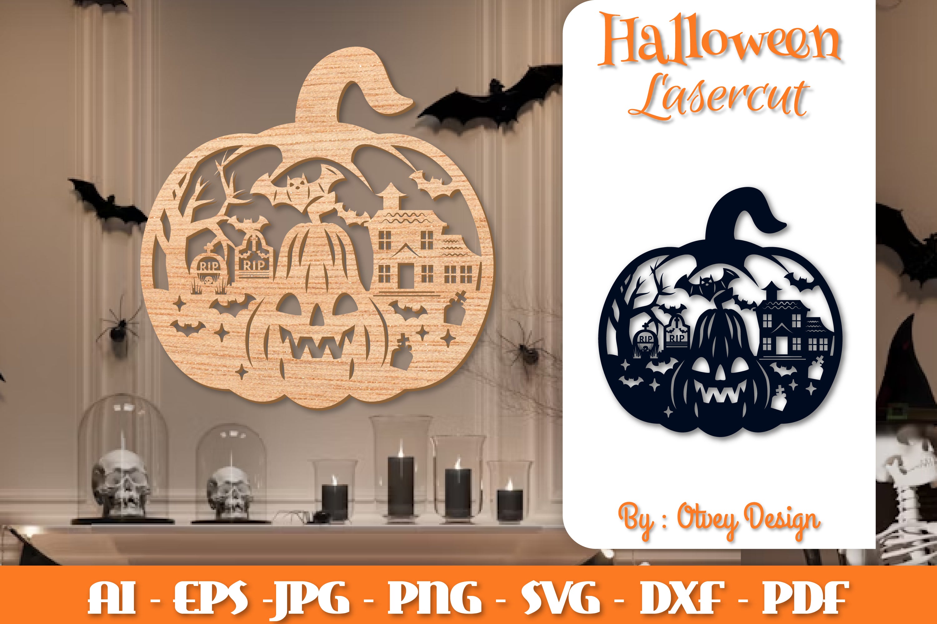 Halloween Pumpkins Lasercut SVG Bundle