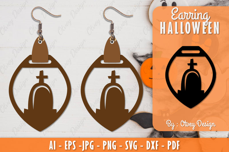 Earring Halloween Lasercut SVG Bundle 290 - CraftNest - Digital Crafting and Art