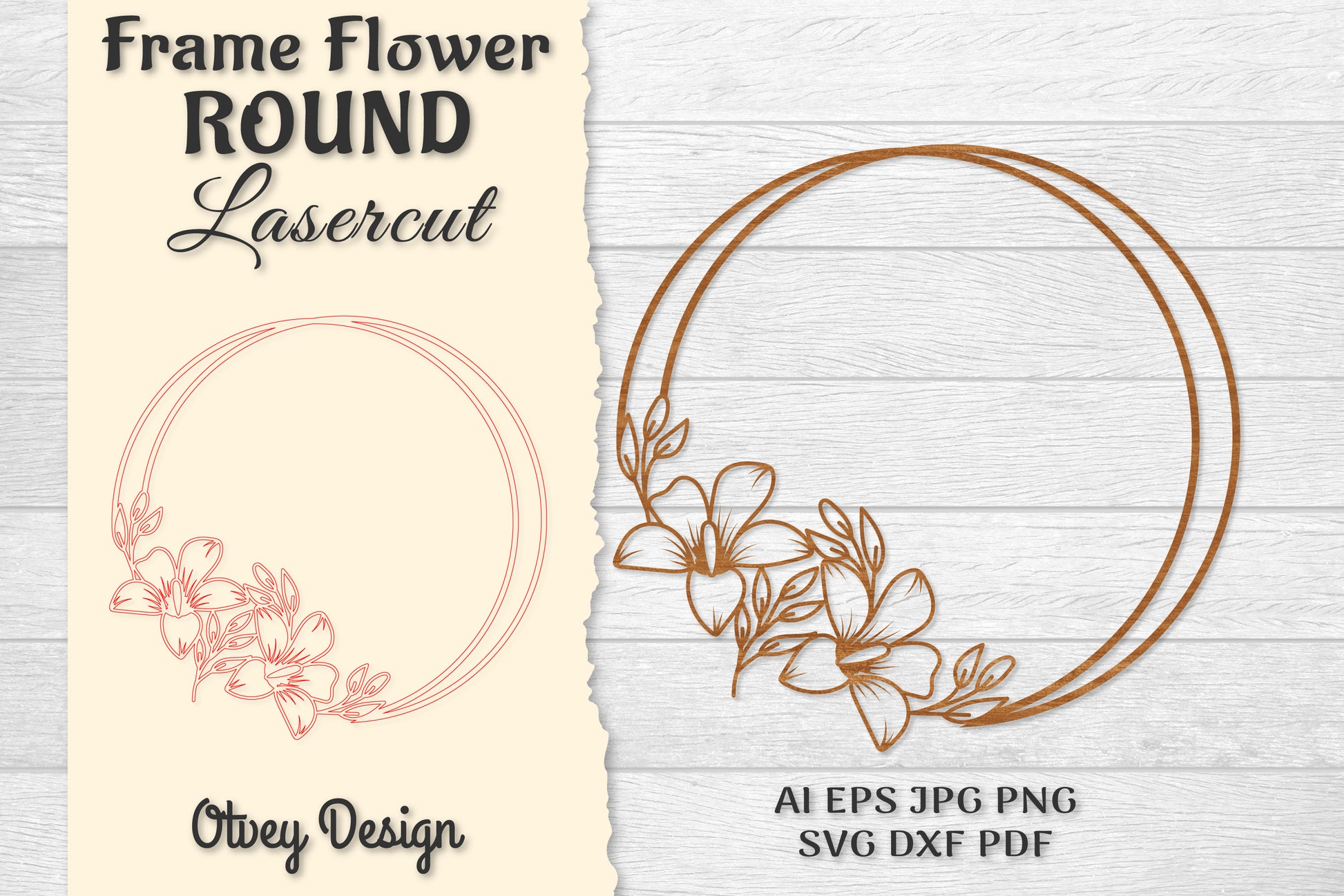 Frame Flower Round Lasercut SVG Bundle 8 - CraftNest - Digital Crafting and Art