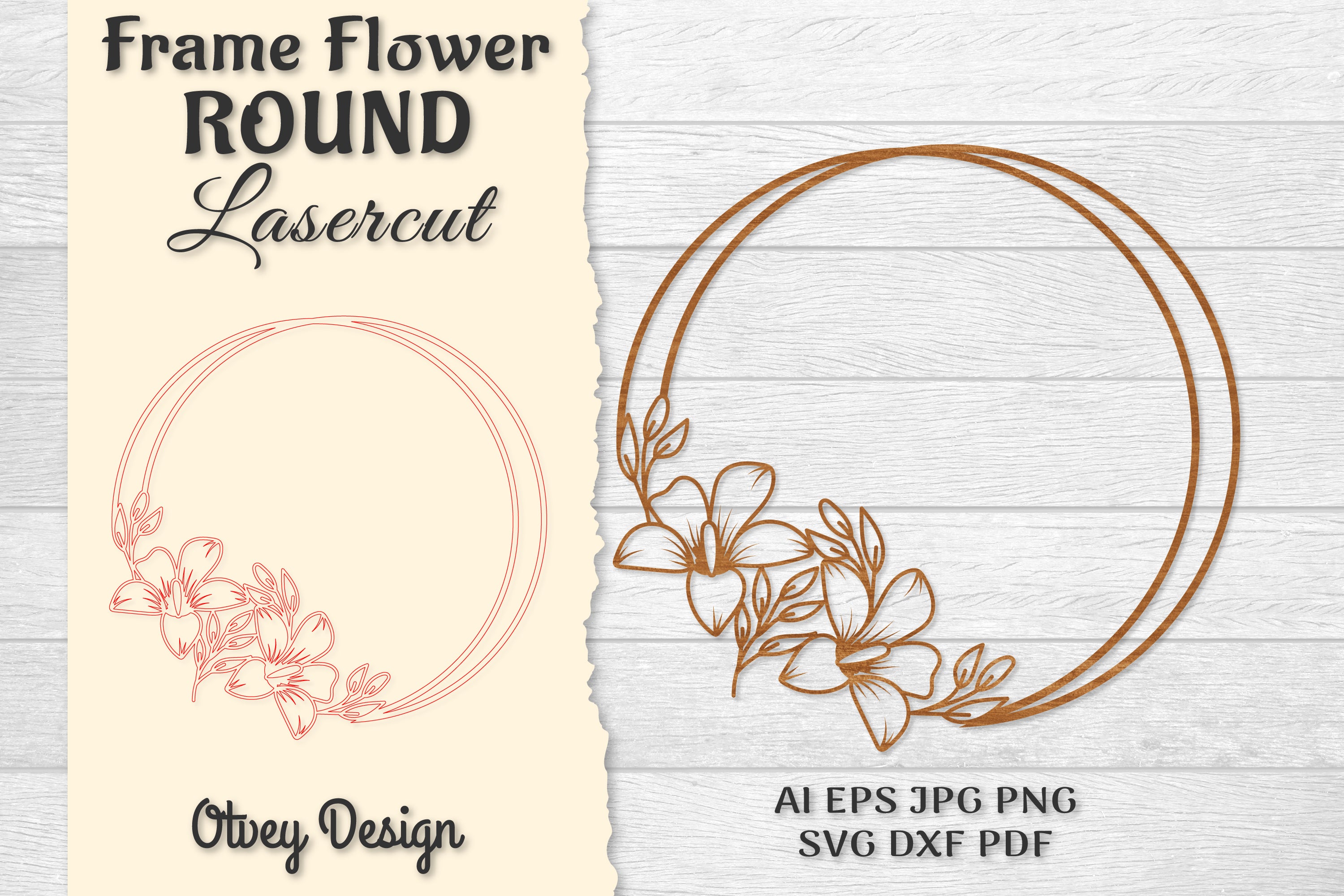 Frame Flower Round Lasercut SVG Bundle 8 - CraftNest - Digital Crafting and Art