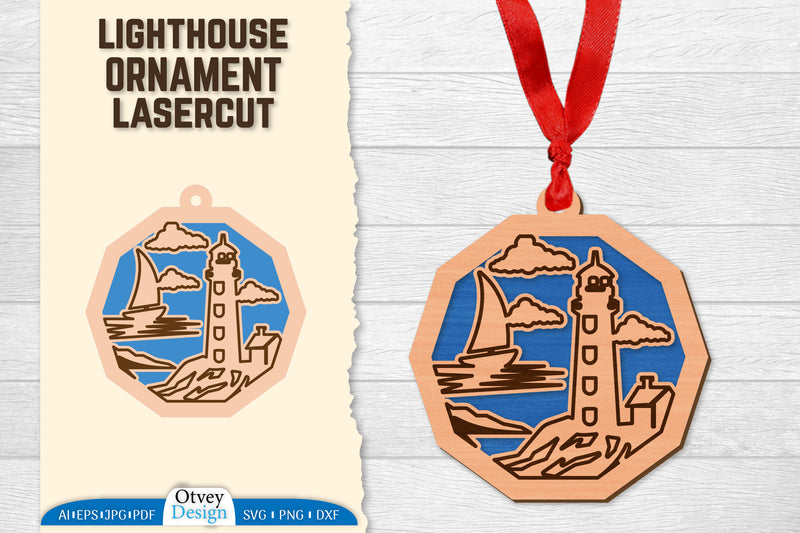 Lighthouse Lasercut Ornament SVG Bundle 73 - CraftNest - Digital Crafting and Art