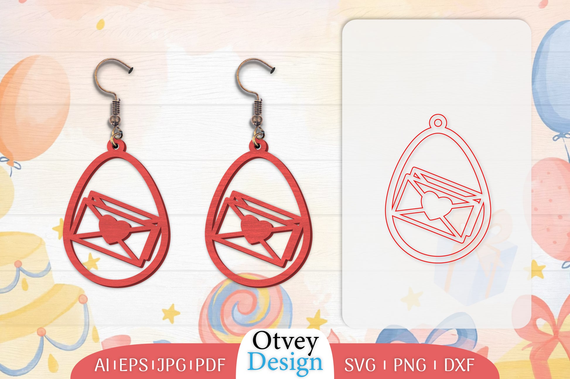 Birthday Earrings Lasercut SVG Bundle 19 - CraftNest - Digital Crafting and Art