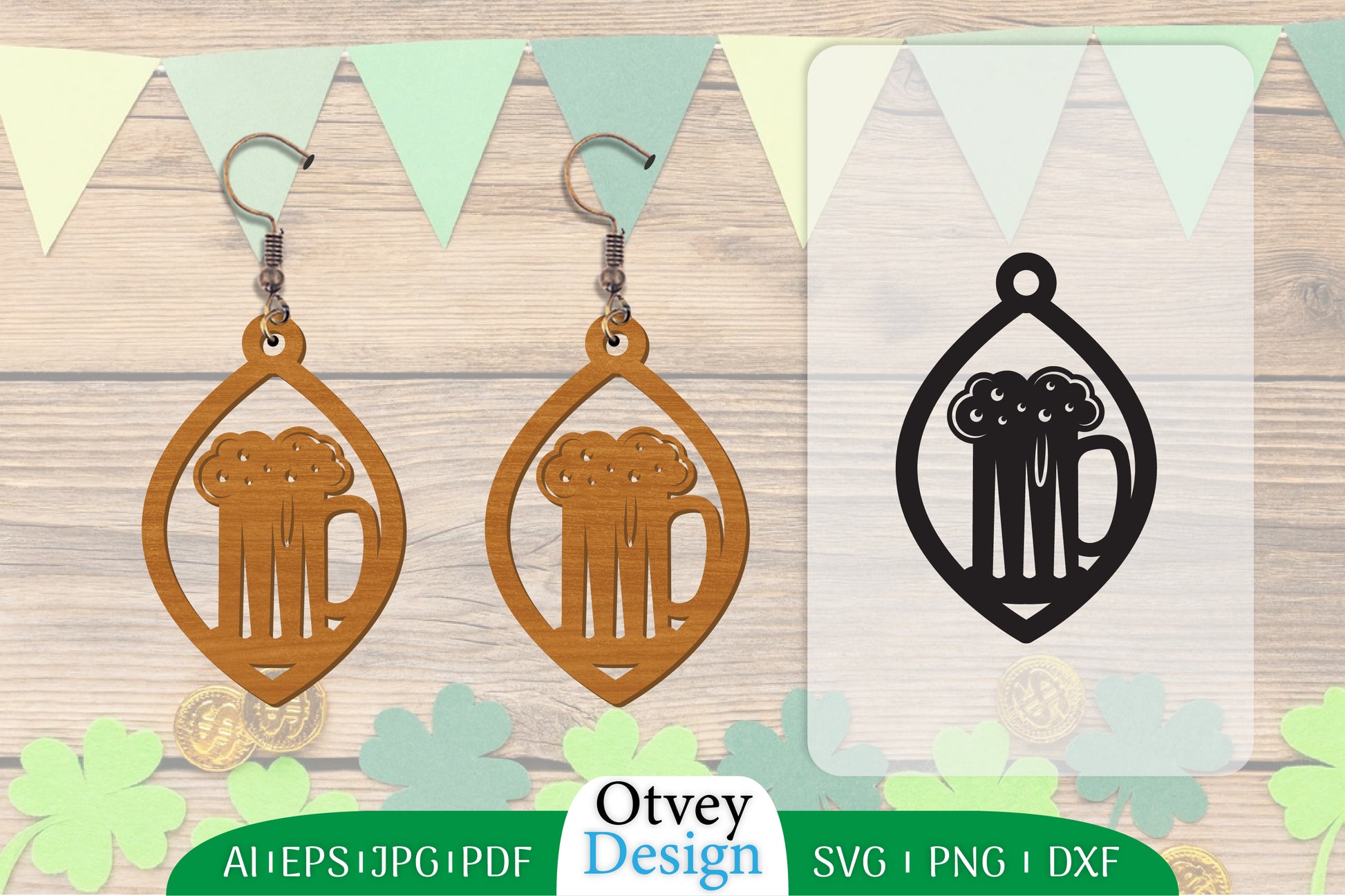 St Patrick's Day Earring Lasercut SVG Bundle 56 - CraftNest - Digital Crafting and Art