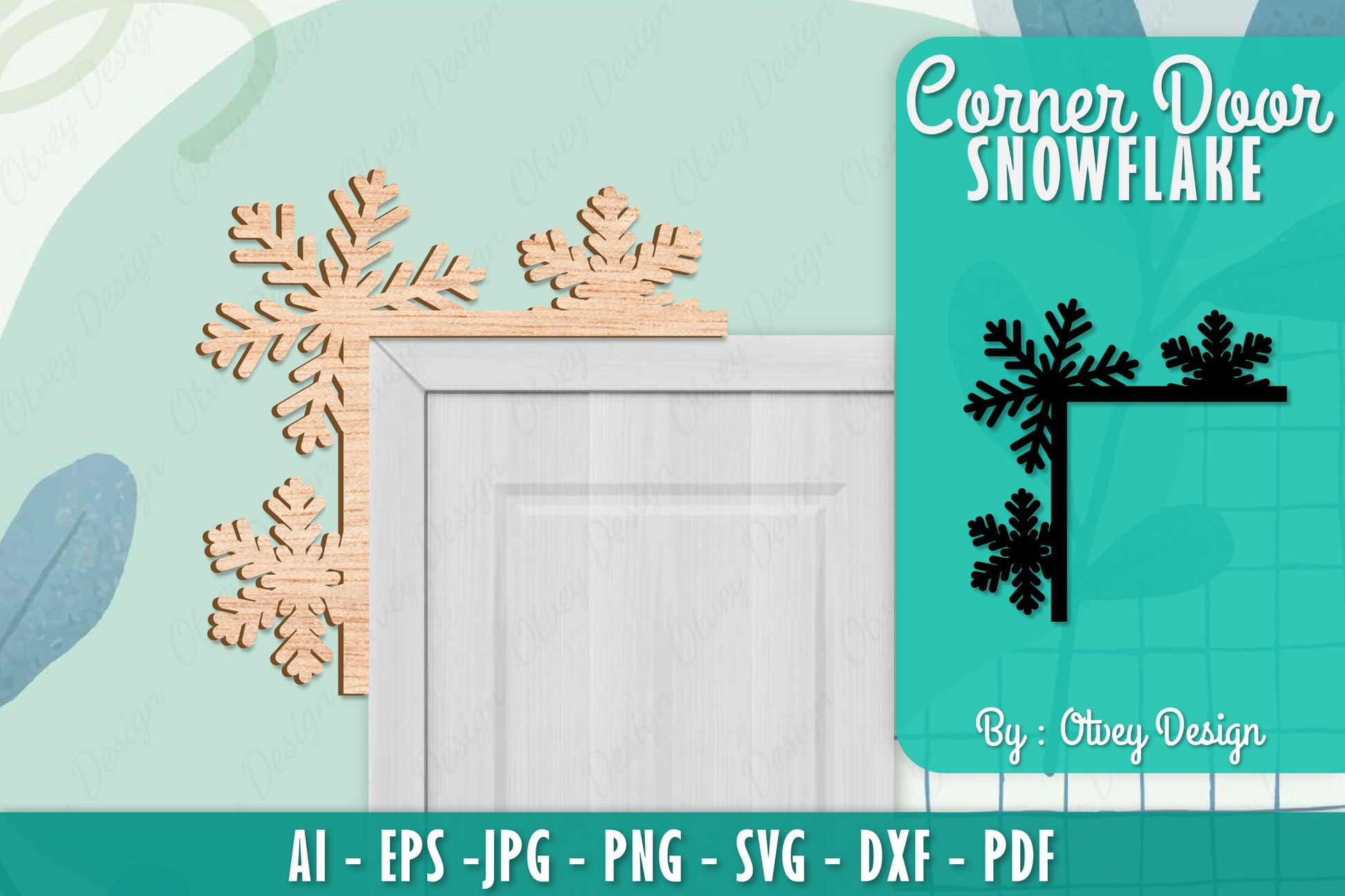 Snowflake Corner Door SVG Bundle 15 - CraftNest - Digital Crafting and Art
